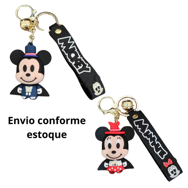 Chaveiro Silicone Novidade Bonitos De Desenhos Animados  Mickey and Minnie