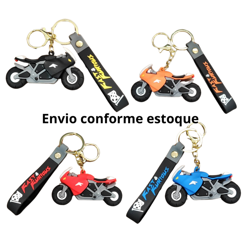 Chaveiro Silicone Novidade Bonitos De Desenhos Animados Moto