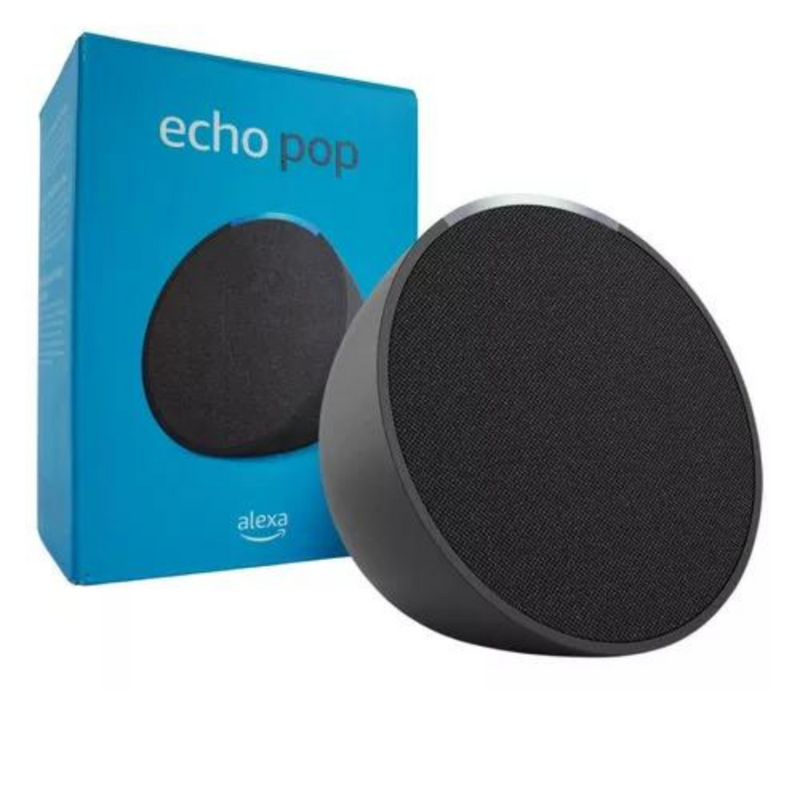 Alexa Echo Pop Amazon, Smart Speaker, Som Envolvente, preto