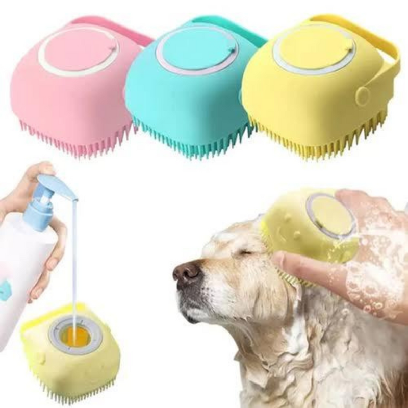 Lava Pelo Pet Escova Banho Cachorro Gato Dispenser Shampoo