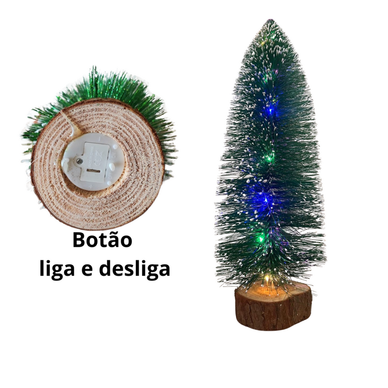 Mini Pinheiro De Natal Artificial Com Pisca 32  CM