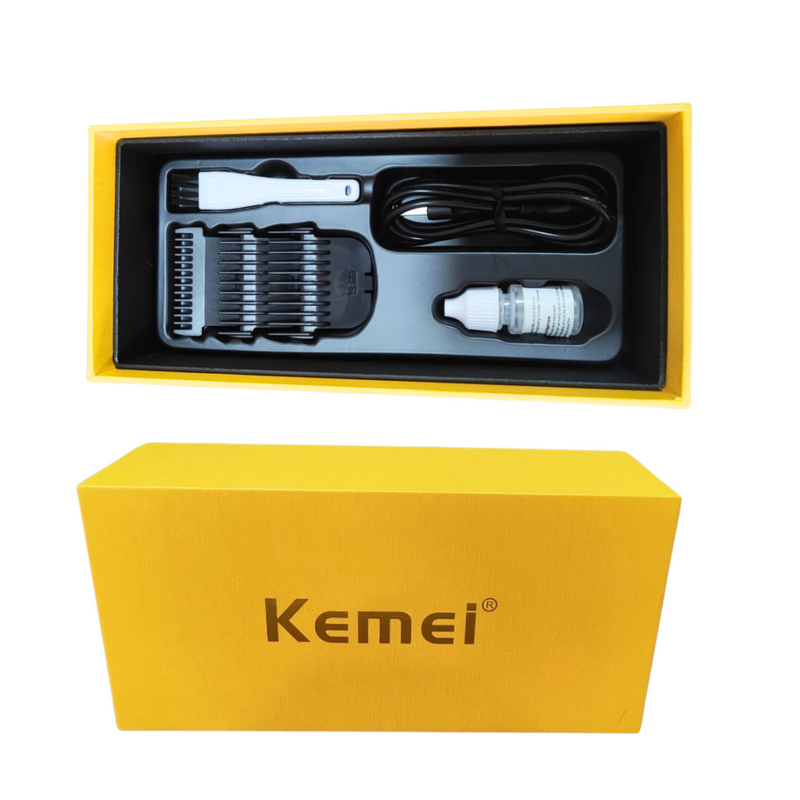 Maquina de Cortar Cabelo Profissional Elétrico Recarregavel Kemei Km-2185