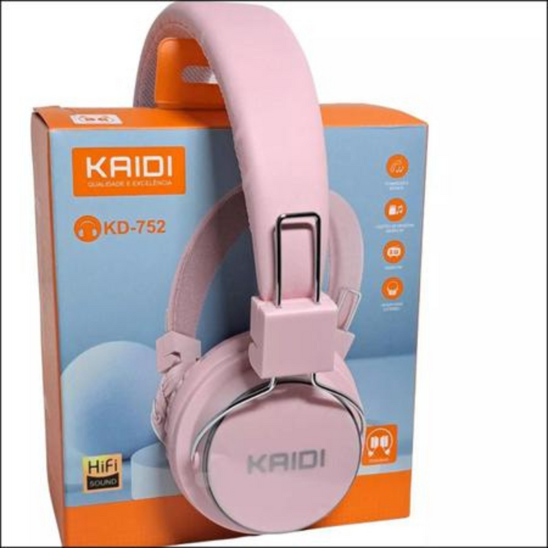 Fone De Ouvido Wireless Kaidi Kd752 Headset Bluetooth Fm Aux