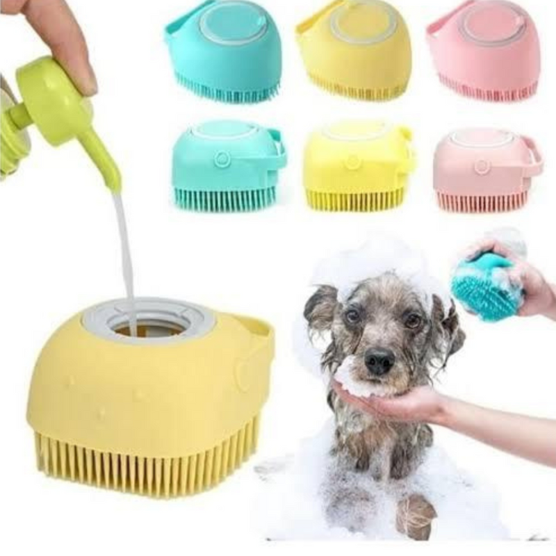 Lava Pelo Pet Escova Banho Cachorro Gato Dispenser Shampoo